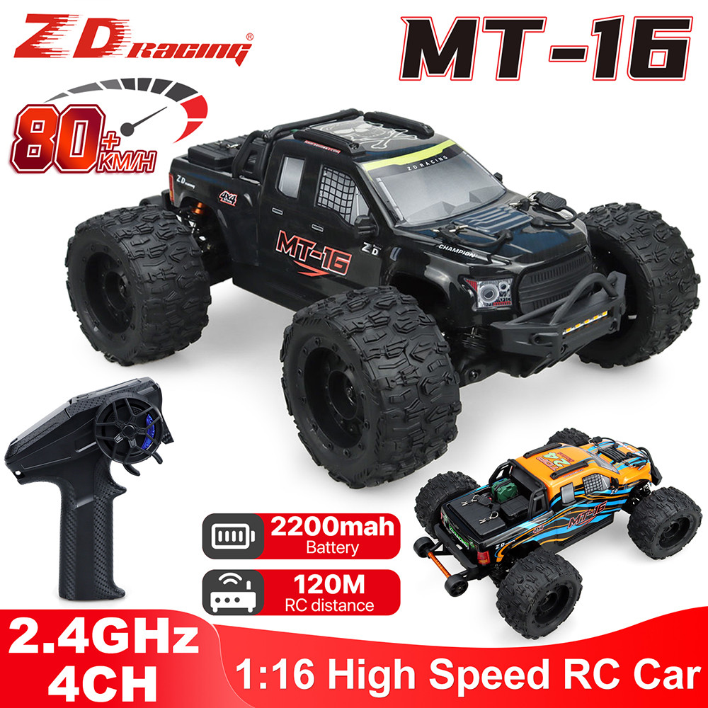 Zd Racing MT-16 RC รถ 1:16 4WD 2.4GHZ 4CH รีโมทคอนโทรล Off-Road รถ 2845 Brushless 3600KV มอเตอร์ 80Km/h สําหรับเด็กผู้ใหญ่