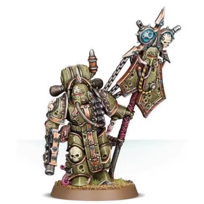 Death Guard Death Guard Plague Marine Icon Bearer Unpainted เรซิ่นรุ่นกล้องจุลทรรศน์รุ่น E152