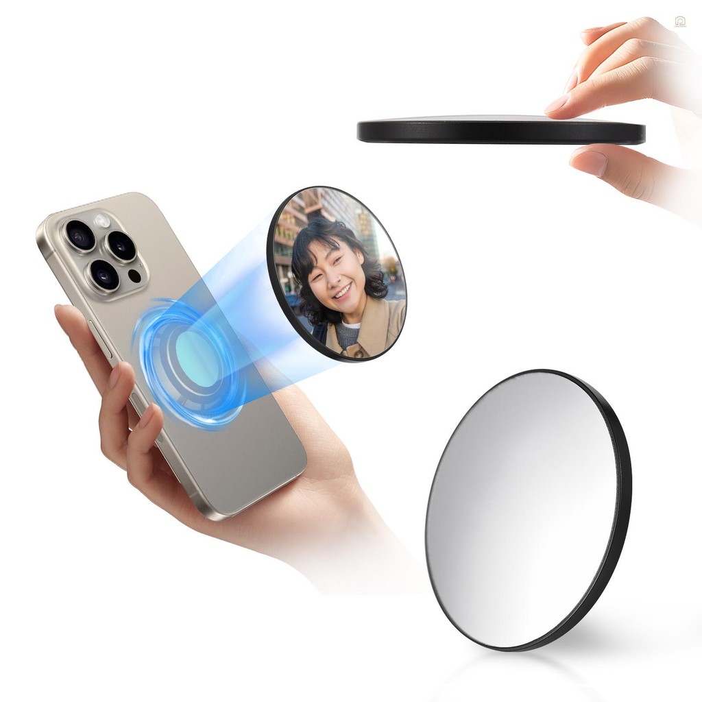 Universal Magnetic Selfie Mirror สําหรับโทรศัพท์กลับกล้อง Universal โทรศัพท์ Selfie Mirror สําหรับ iPhone 15/14/13/12 Android สมาร์ทโฟนวิดีโอ Selfie Vlog อุปกรณ์เสริม