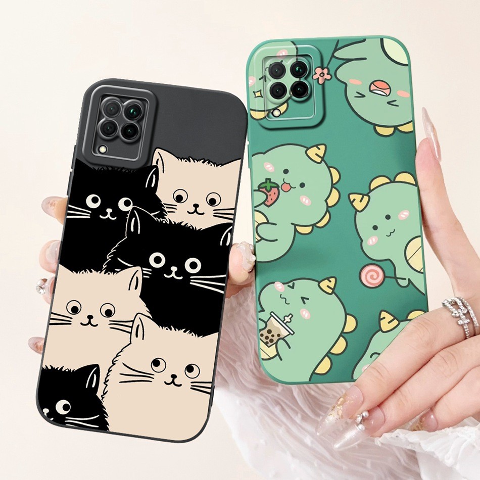 Huawei Nova 7i เลนส์ป้องกันกรณี Nova7i JNY-L21A L22B JNY-LX2 น่ารักนักบินอวกาศแมวไดโนเสาร์การ์ตูนซิลิโคนอ่อนนุ่มเยลลี่เคสโทรศัพท์