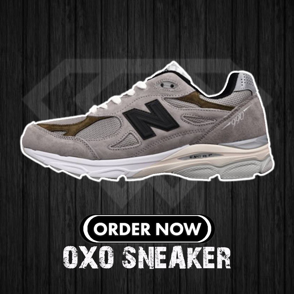 NEW BALANCE 990 V3 GREY WHITE NB990 (Originals Quality 100%)NB SNEAKERS WOMEN MEN SHOES SHOE KASUT