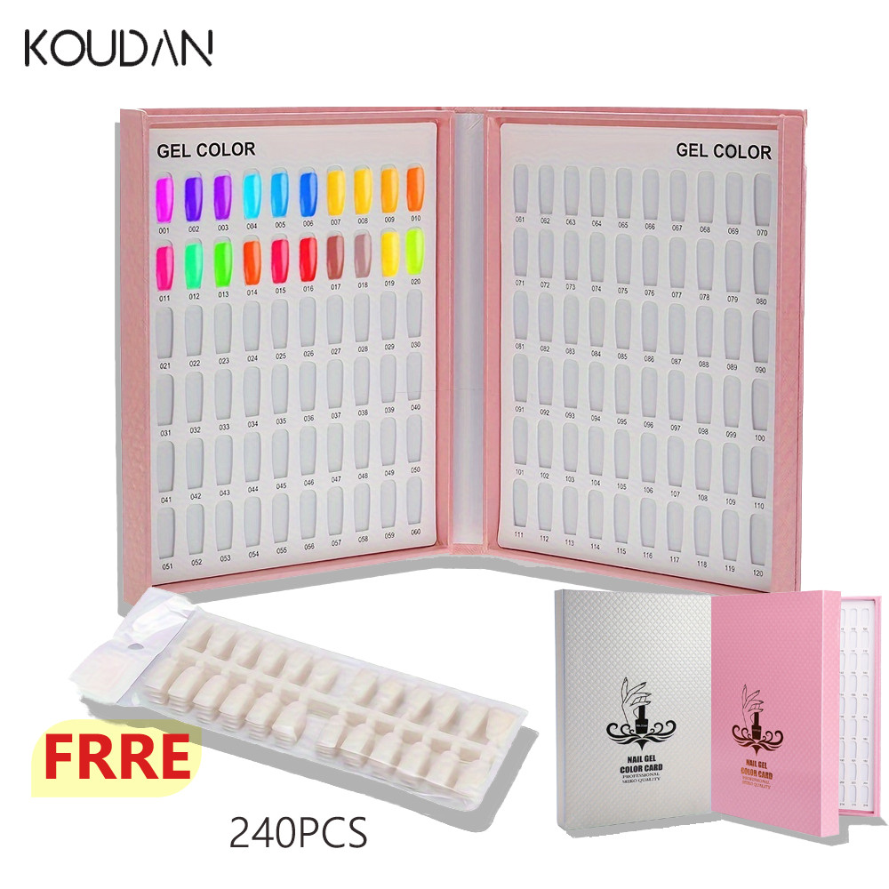 สมุดแสดงเล็บ สมุดแสดงสีเล็บ216สีเล็บเจลบัตรยาทาเล็บแสดงแผนภูมิหนังสือเล็บแสดงชั้นวางสีขาวพิ้งกี้ยาทาเล็บอัลบั้ม คุดัน