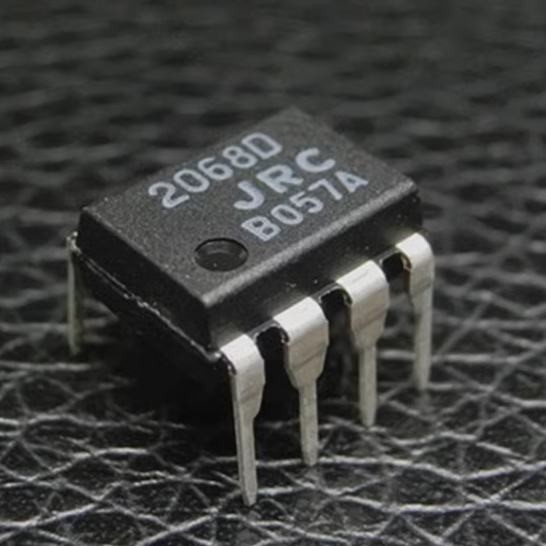 JRC2068D NJM2068D เสียงต่ําเครื่องขยายเสียงการทํางานแบบ Dual-Channel DIP-8