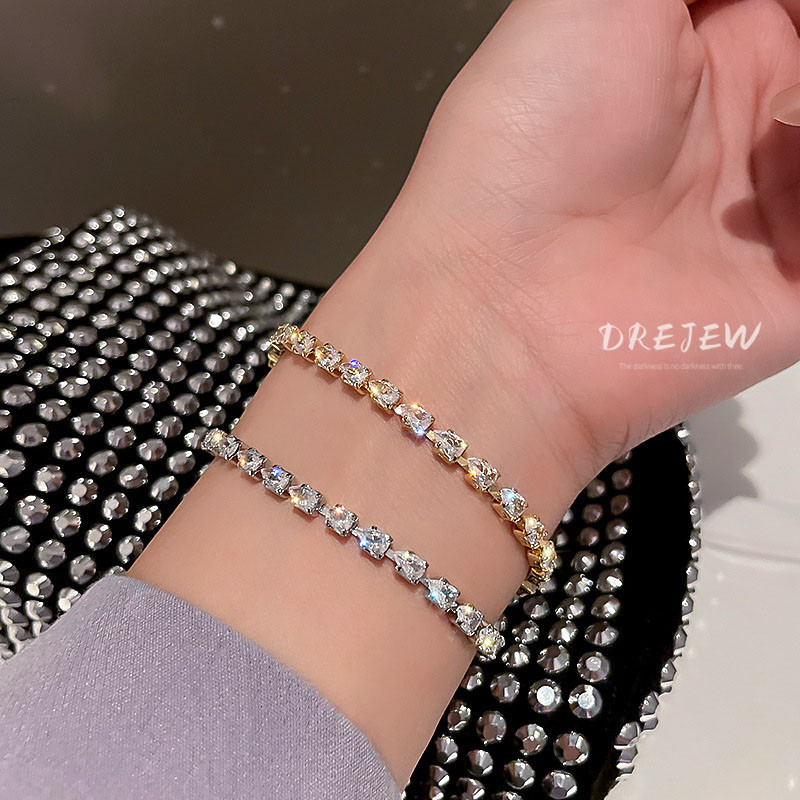 DREJEW เดรช แฟชั่นเกาหลีเพทายปรับสร้อยข้อมือแสงหรูหราระดับไฮเอนด์สร้อยข้อมือสร้อยข้อมือบุคลิกภาพอเนกประสงค์อารมณ์ใหม่เครื่องประดับมือ