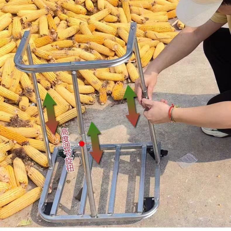 ที่รองรับถุงบรรจุเมล็ดพืชการเกษตรแบบมีล้อ