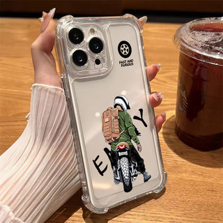 🔥CASE🔥 นิ่มกันกระแทกเคสโทรศัพท์ สำหรับรุ่น เคสสำหรับ 13/12/14 Plus Pro Max 8/7 Plus X/XR 11 12proคนที่ขับรถมอเตอร์ไซค์