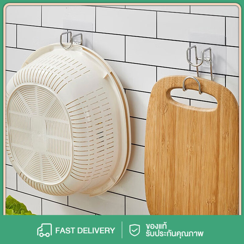 ที่แขวนกะละมัง ตะขอแขวนของอเนกประสงค์ ไม่ต้องเจาะผนัง​