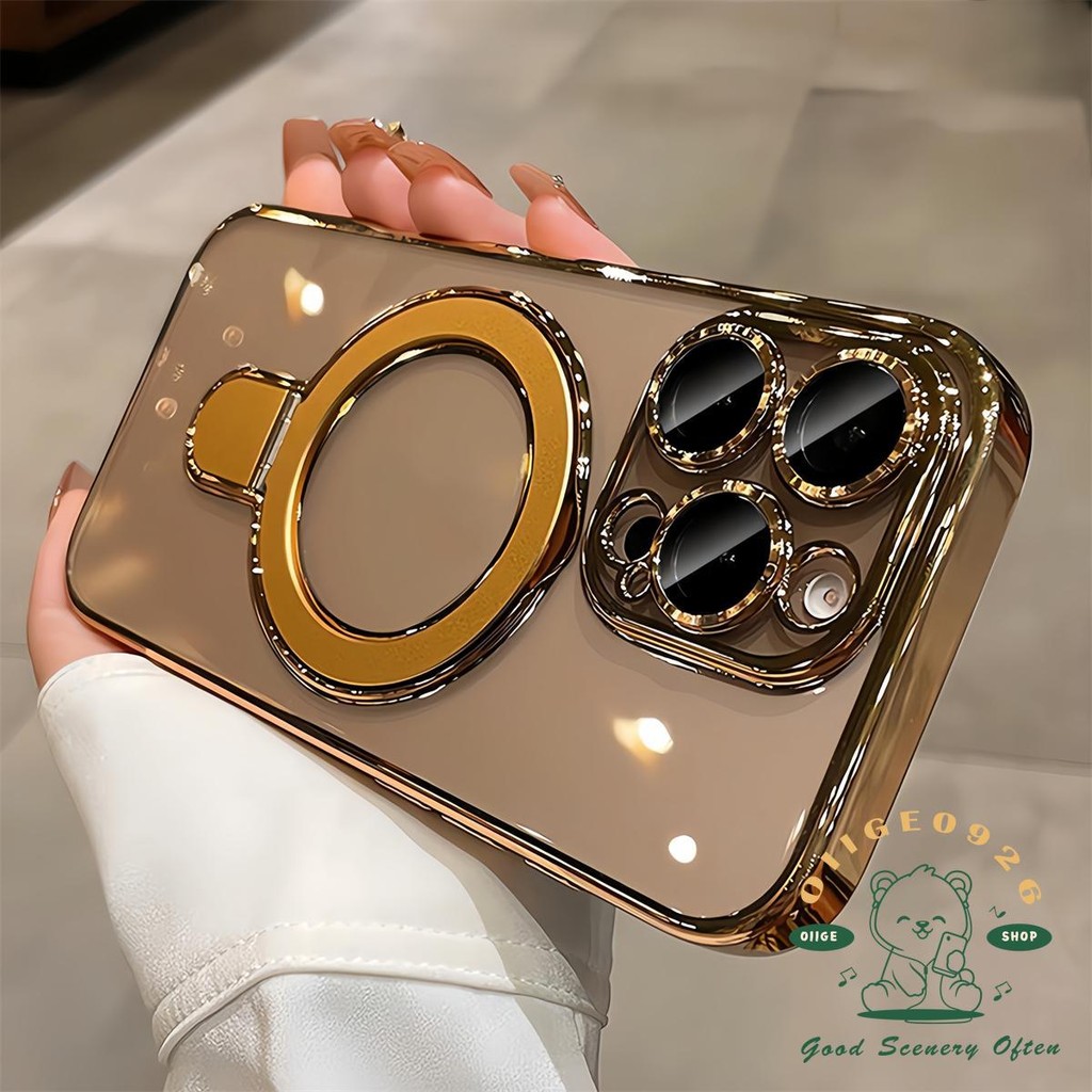 วงเล็บโลหะแม่เหล็กชุบเคสโทรศัพท์iphone16 Pro Max 15 14 13 12 11ปลอกสําหรับiPhone XR/XSเคสซิลิโคนSoft shell TPUกันกระแทก