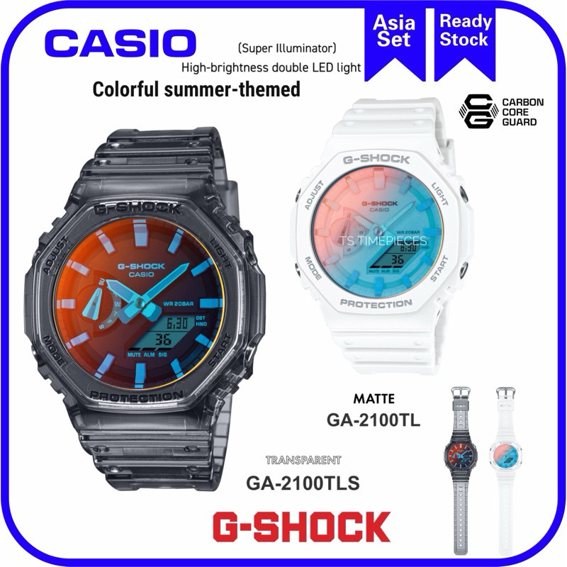 G*s*h*o*c*k GA-2100TL-7 สีสันฤดูร้อน-ธีมนาฬิกา/ GA-2100TLS-8 แฟชั่นเรซิ่นสายนาฬิกา w156