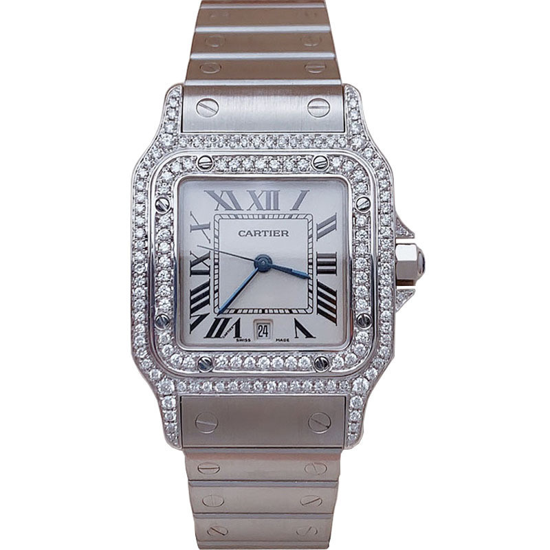 Cartier Cartier Watch Men Santos Series Diamond English Swiss Watch W20060D6