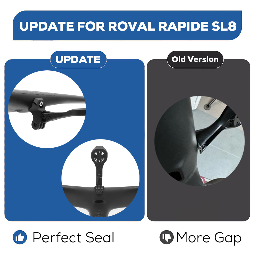 สําหรับ SL8 ROVAL Rapide แบบบูรณาการ Handlebar คอมพิวเตอร์ Mount ใช้งานร่วมกับ Gopro/GPS/Garmin/Bryton/Wahoo อลูมิเนียม - รูปที่ 3