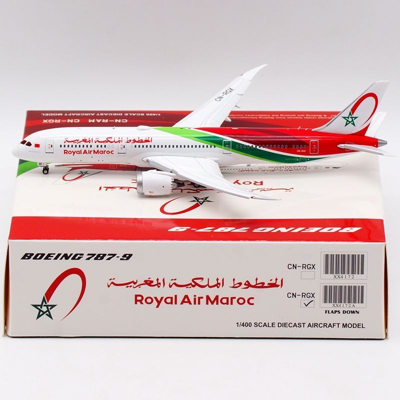 JC Wing 1: 400 Moroccan Airlines Boeing B787-9 CN-RGX เครื่องบินโลหะผสมรุ่น Wing