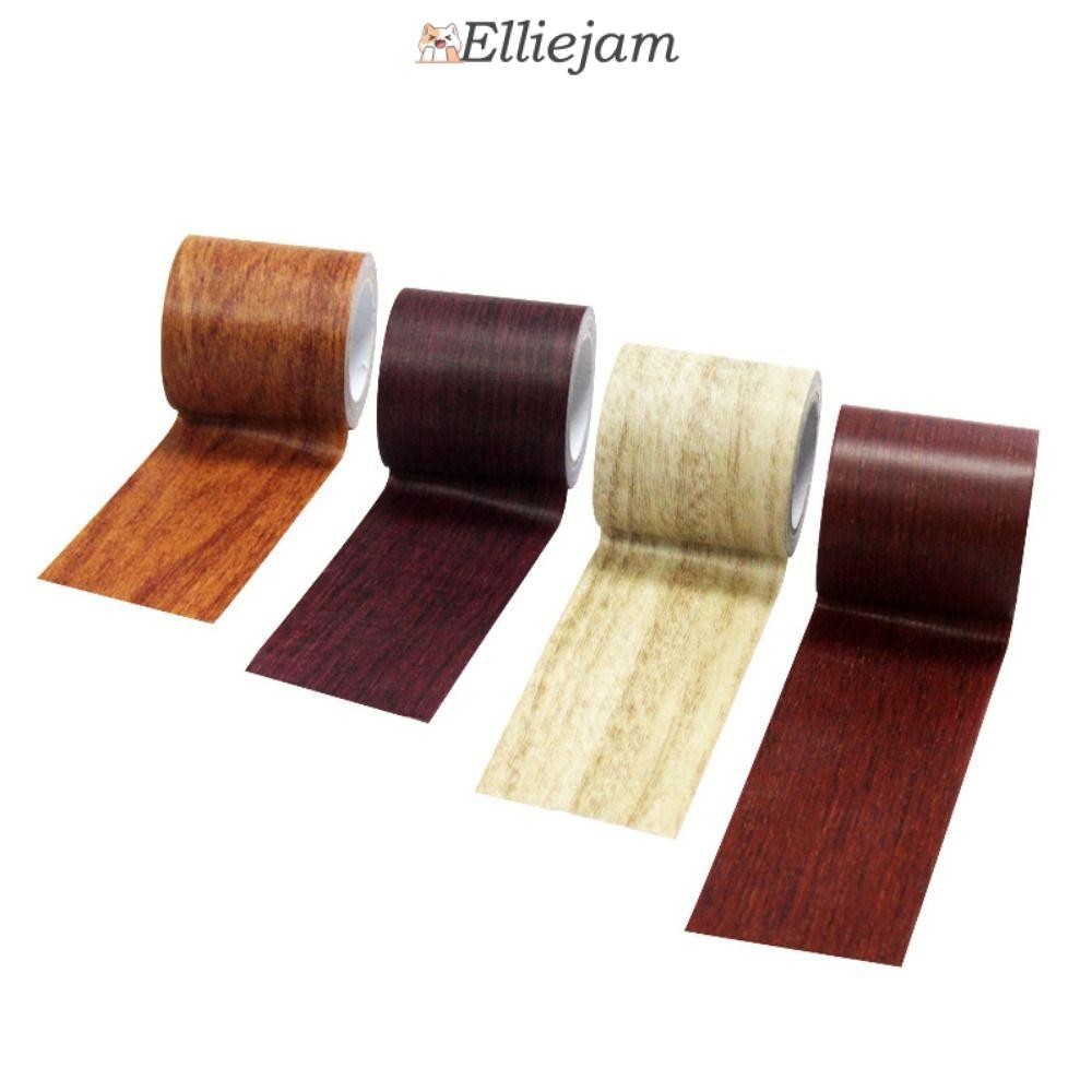 Elliejam 5M/ม้วนซ่อมเฟอร์นิเจอร์เทป,DIY ลายไม้ชั้นปรับปรุงสติกเกอร์,คุณภาพสูงสมจริงSelf-กาวกันน้ํารอบสายตกแต่งบ้าน