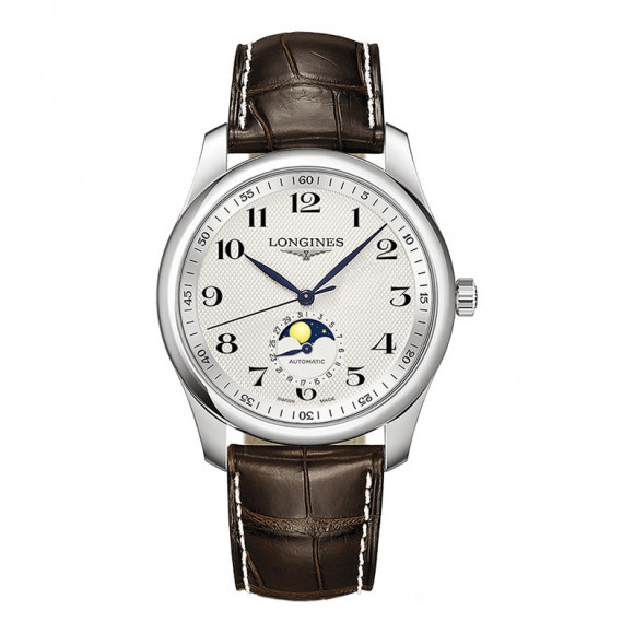 Longines Longines Longines Watch Master Moon Phase Dual Calendar นาฬิกาผู้ชายสายเหล็กนาฬิกากลไก L2.9