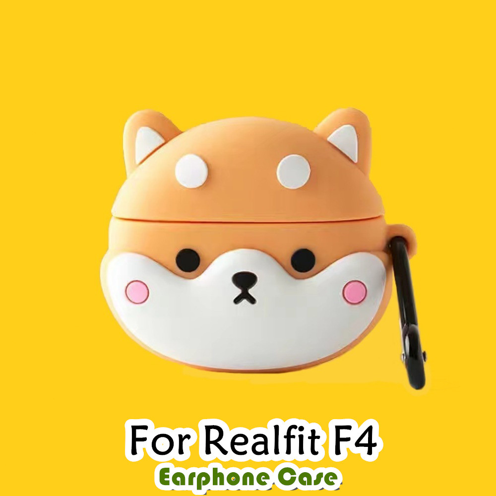 Fast Shipmentfor Realfit F4 Case การ์ตูนสร้างสรรค์ซิลิโคนอ่อนนุ่มหูฟังกรณีปลอก NO.1