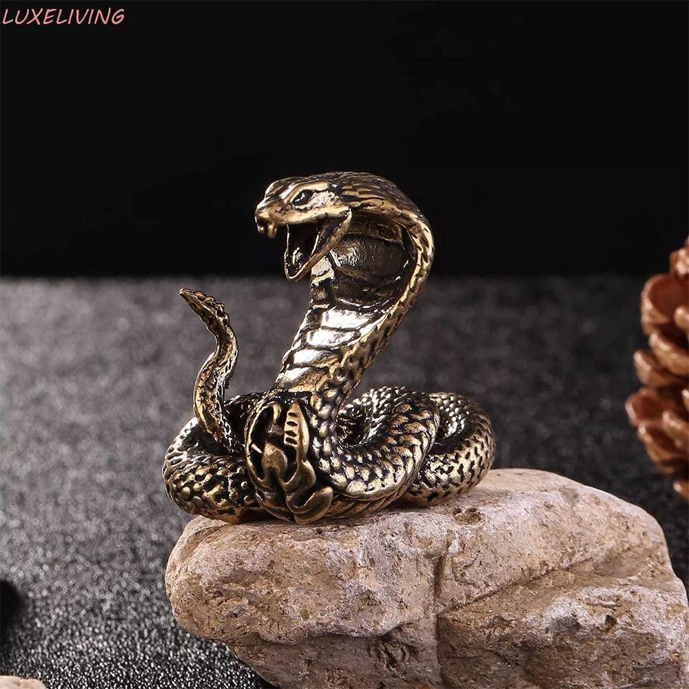 หรูหรา ทองเหลืองงูเห่าตุ๊กตา,ทองแดงหรูหรามินิงูเห่ารูปปั้น,ชาสัตว์เลี้ยงสิบสองราศีงูโบราณเหมือนจริงตุ๊กตางูของขวัญวันเกิด