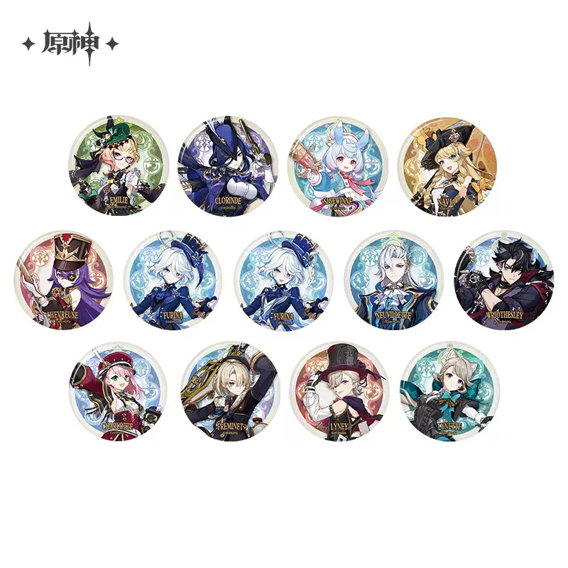 Sunsyea Genshin Impact สินค้าอย่างเป็นทางการ miHoYo เดิมแท้ Fontaine Series Badge Lyney Neuvillette Furina Navia Clorinde