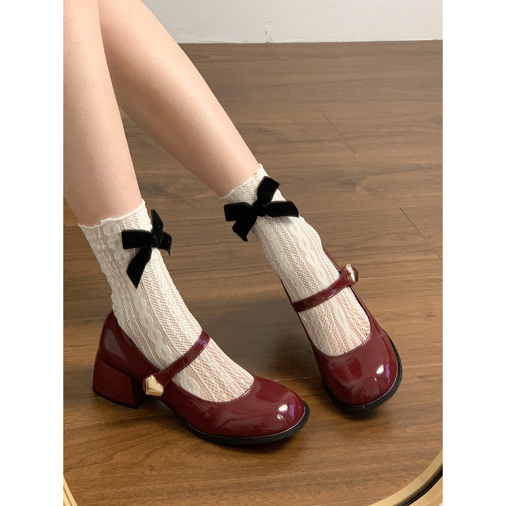 999สายคล้องคอแบบย้อนยุคสีแดงมารีเจนรองเท้าส้นสูง 2024 ใหม่ฤดูร้อนรองเท้าส้นสูงส้นสูงรองเท้าเตี้ย Jk4