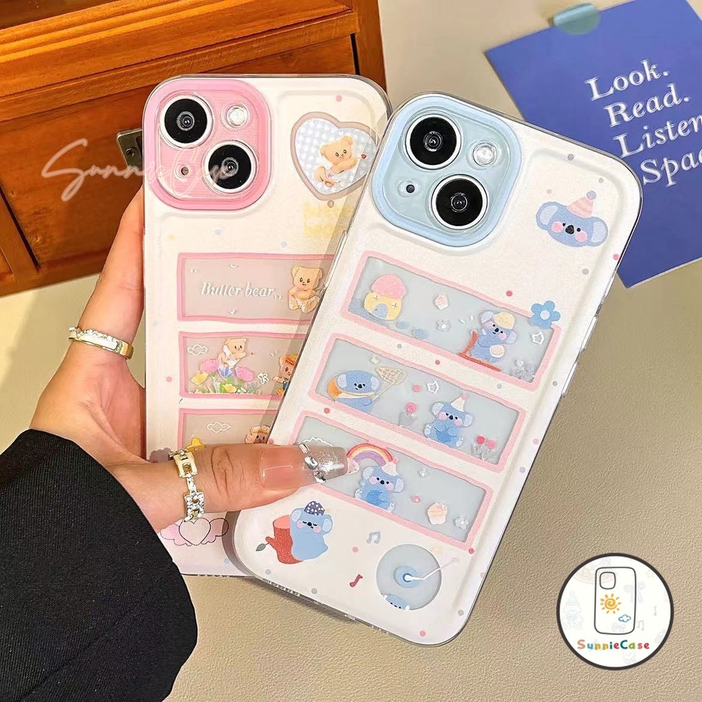 ช้างน่ารัก การ์ตูนหมี Redmi 10A 9A 13C 11 13 9 12 10C 12C 9T 9C NFC A2 A19 12 8 11S 10 Pro POCO M3 ความหรูหรา คู่ เคส - รูปที่ 2