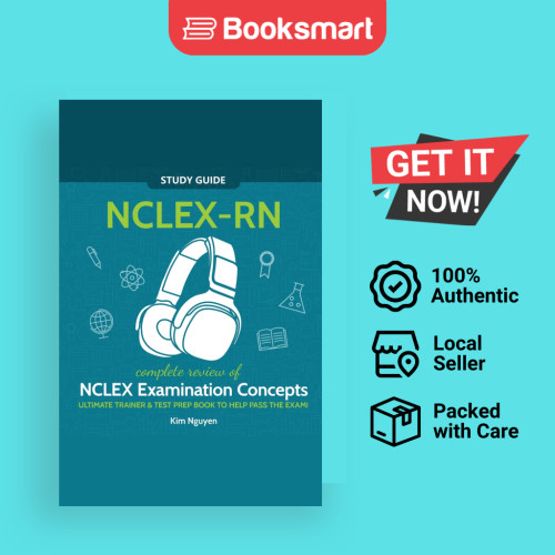 คู่มือการศึกษา NCLEX-RN รีวิวที่สมบูรณ์ของการสอบ NCLEX Concepts Ultimate Trainer Test Prep Book เพื่