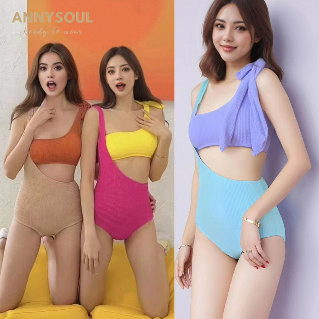 ชุดว่ายน้ำสตรี ดีไซน์พรีเมียม แบบไหล่เดียว