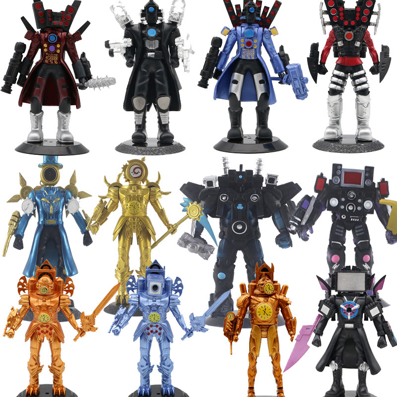 Action Figure Skibidi ห้องน้ําของเล่นรุ่น TV Man Clockman Doctor Titan เจาะ Man Speakerman Titans Cameraman รุ่น