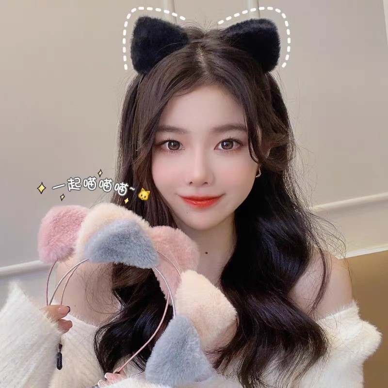 [นกกางเขน] ที่คาดผมหูแมวน่ารักเกาหลีผู้หญิงล้างหน้าตุ๊กตาที่คาดผมเครื่องประดับผม 2024 สไตล์ใหม่🔥 รวมภาษีแล้ว