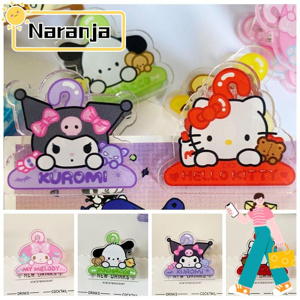 คลิปโน้ต NARANJA, คลิป PP คุโนมิการ์ตูนของขวัญ, เครื่องเขียนอะคริลิกคลิปสองด้านนักเรียน