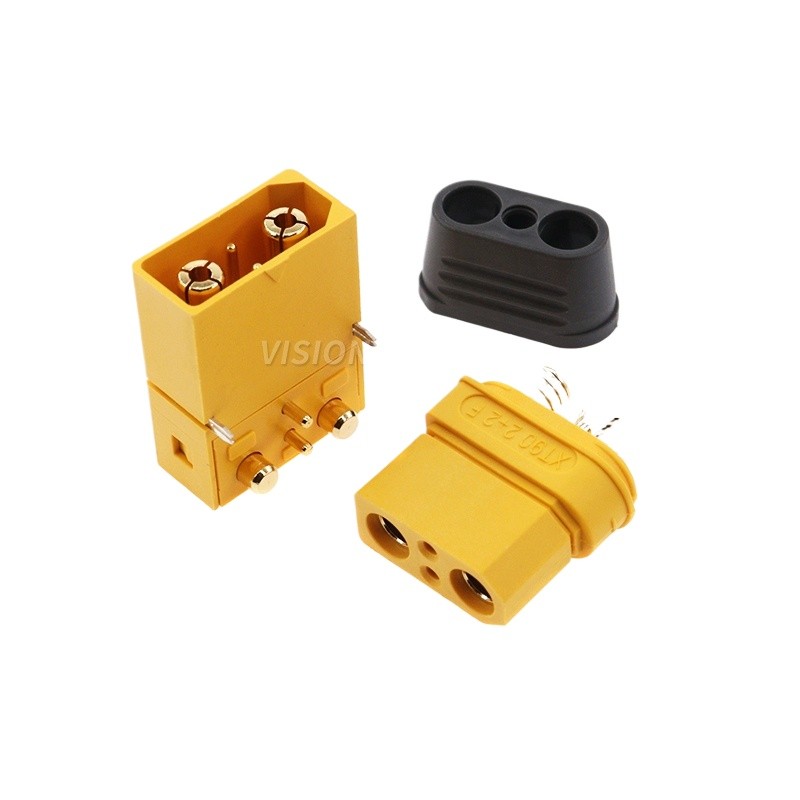 2 ชิ้น/ล็อต Amass Amass XT90IPW-M แนวนอน XT90 แผงวงจรสัญญาณ Pin XT90PW (2+2)