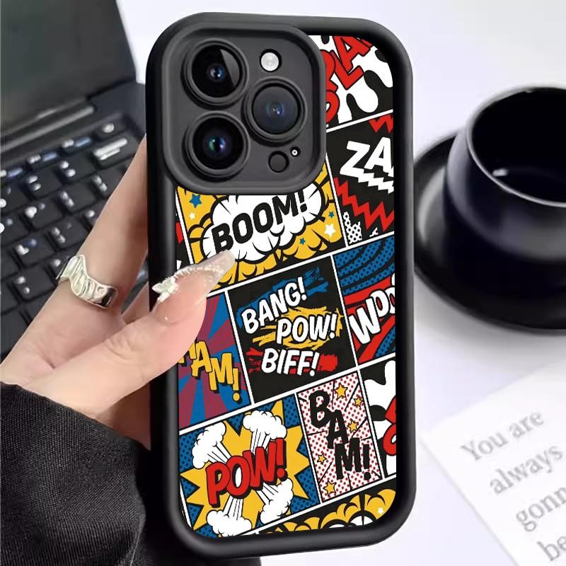 เหมาะสำหรับ Redmi Note 10 4G 10 Pro Max 10S Note 11 5G Pro Plus 11 SE กรณีโทรศัพท์แฟชั่นเคส Simple Graffiti Creative