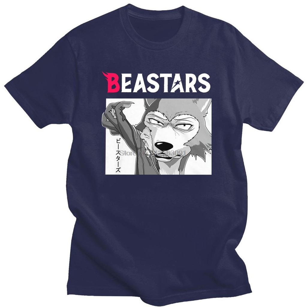 ยอดนิยมยอดนิยมเสื้อBeastarsหมาป่าพิมพ์Hip-popเสื้อยืดสบายคุณภาพสูงO-คอคุณภาพสูงTshirt