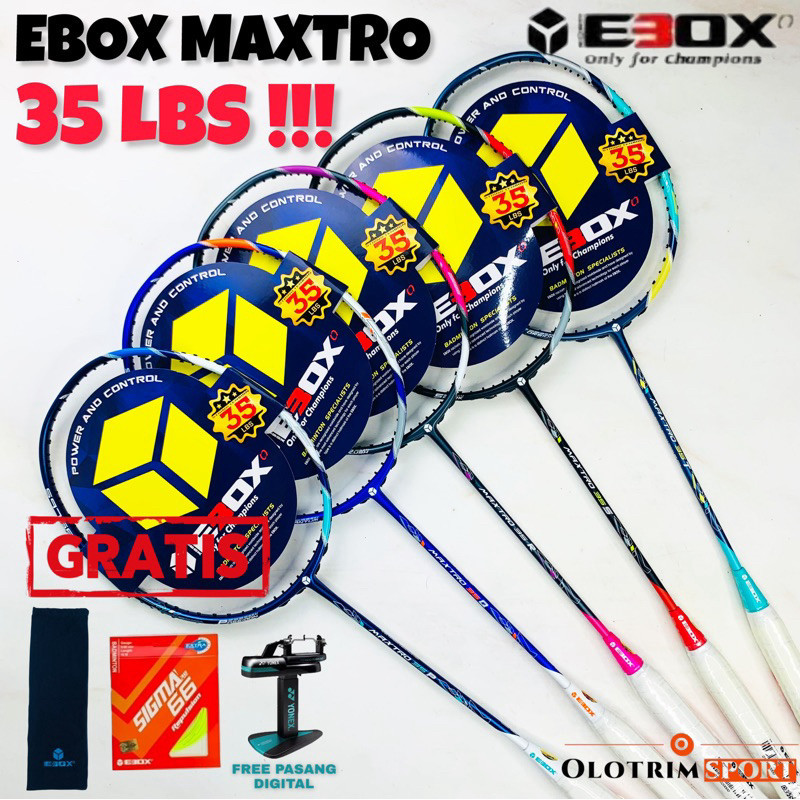 ไม้แบดมินตัน EBOX MAXTRO 35LBS 35 LBS ของแท้ 100% EBOX