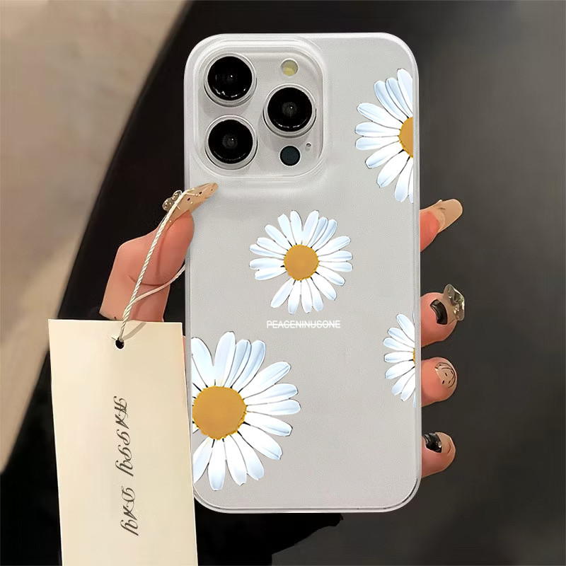 ฝาครอบโทรศัพท์นุ่ม ดอกเบญจมาศที่ดีFor iPhone 11 13 15 เคส ไอโฟน12 14 ProMax 7 8Plus X XR XSMaxกันกระแทก ส่งจาก
