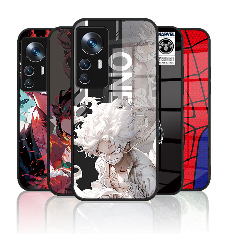 เคสกระจก Xiaomi mi 12T 5g / mi 12T pro 5g เคสกระจกนิรภัยฮาร์ดฝาหลังขอบซิลิคอนอ่อน ราคา ถูกที่สุด ดีลบีเคเค