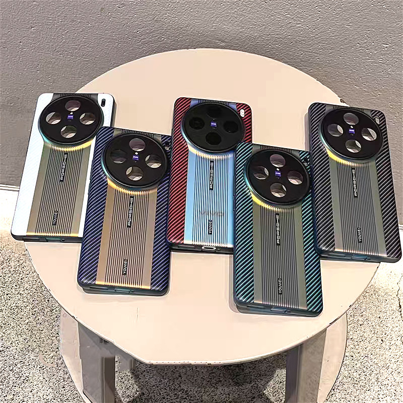 สําหรับ Vivo X200 X100 Pro X100S X90 Ultra Premium Luxury Carbon Fibre รูปแบบเลเซอร์ครึ่งโปร่งใสGradient Extraordinary Master Designคลุมทั้งหมดกันกระแทกเคสโทรศัพท์