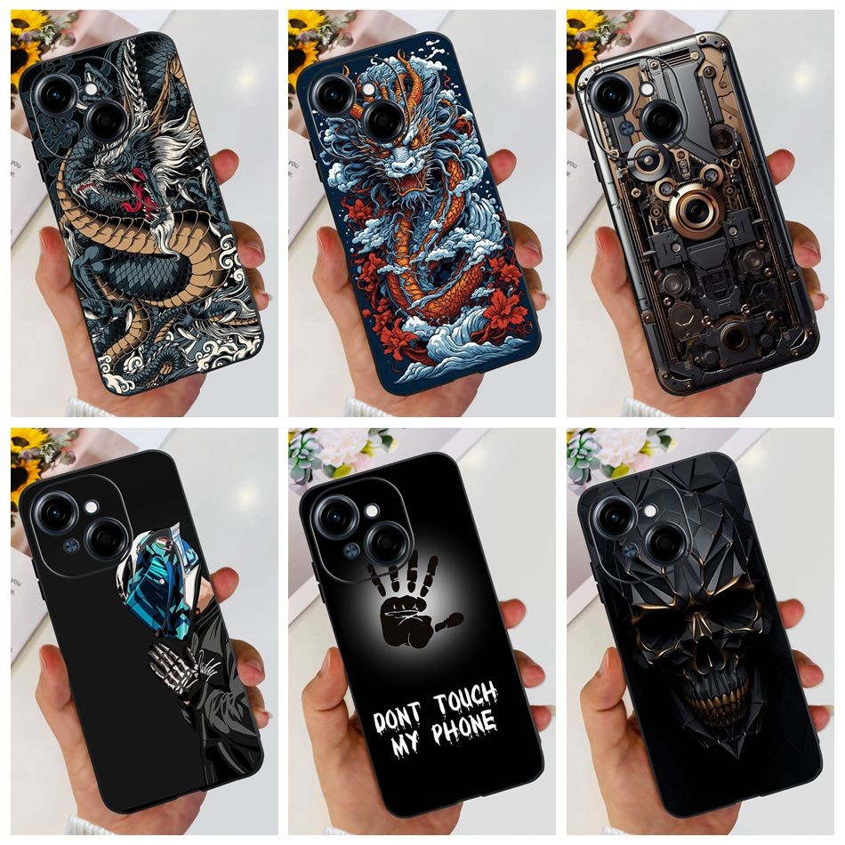 Tecno Spark Go 1 Cool Dragon Pattern Phone Casing Tecno Spark Go 2025 Go1 Soft TPU Back Silicone Case