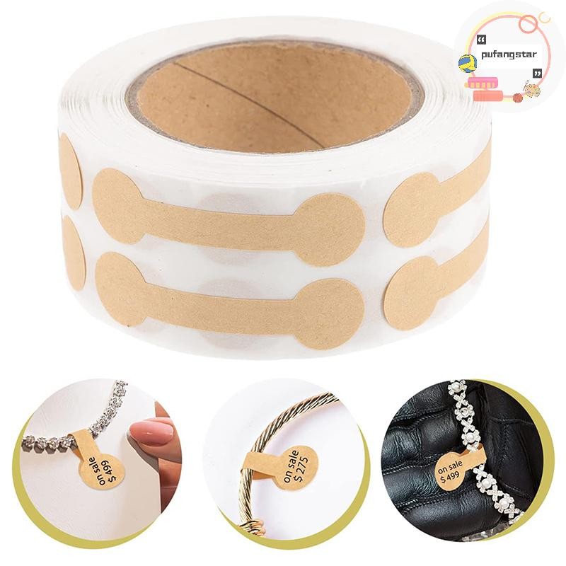 Pufangstar 500 ชิ้น/ล็อตเครื่องประดับราคาแท็ก Self กาวรอบ Barbell สติกเกอร์ DIY ป้าย TH