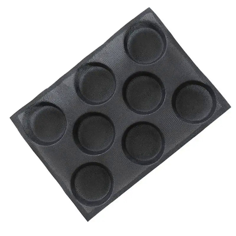 Pan Silicone Mold Bread Baking Bun Pans Cake Sheets Perforated Muffin Forms Round Burger Toast Molds