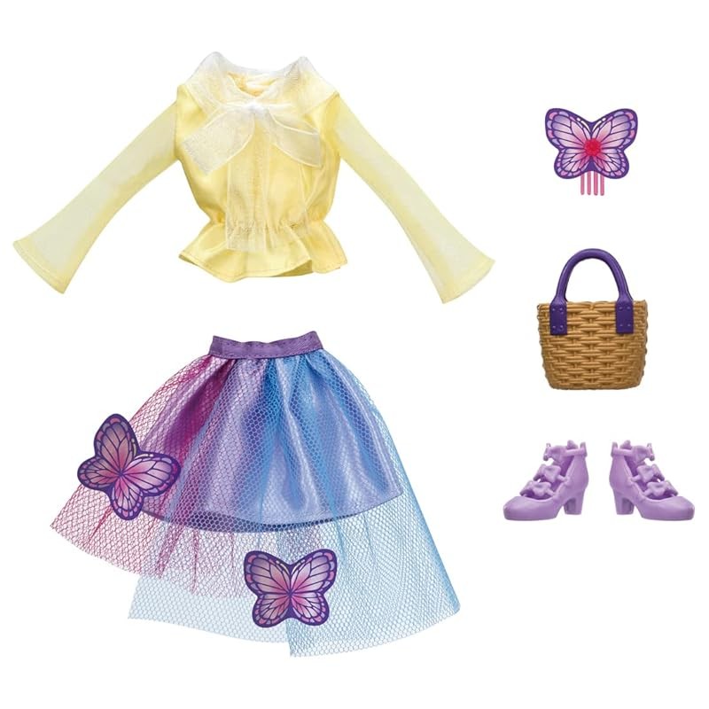 TAKARA TOMY "Licca-chan Dress #Licca #Papillon Picnic Wear" Dress-up Doll Playset Toy for Ages 3 and