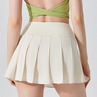 L.CIRCLEลําลองกีฬา Pleats กระโปรงแบดมินตันเทนนิสกระโปรงกอล์ฟ