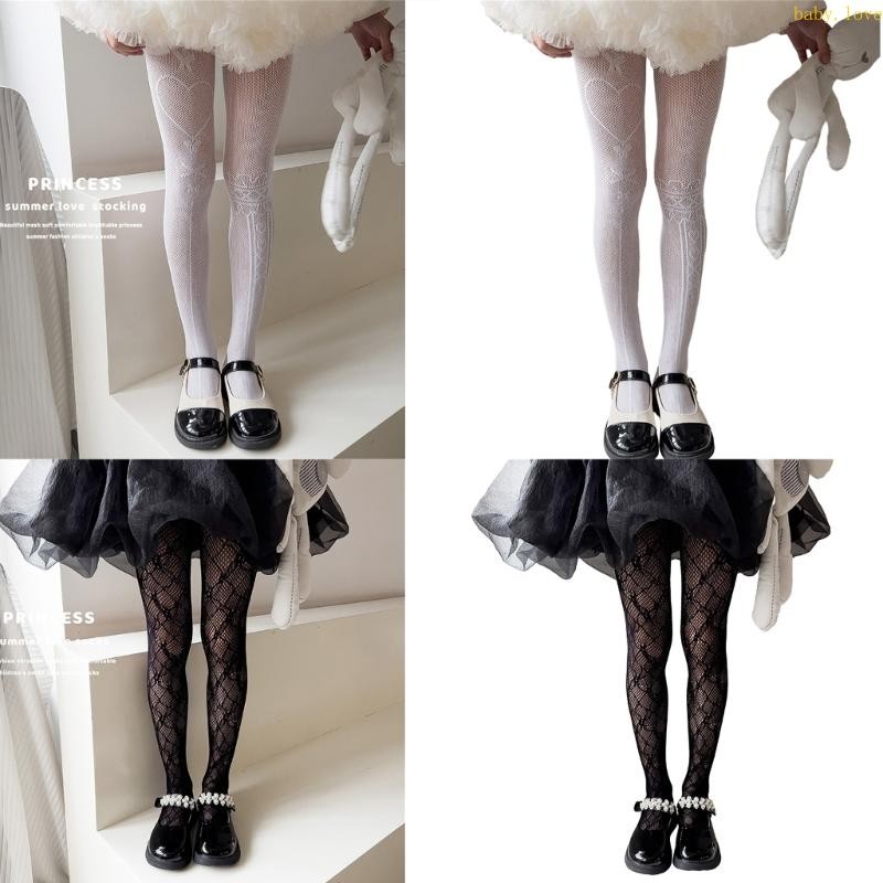 Blove * ฤดูใบไม้ผลิฤดูร้อนบาง Tights ลูกไม้กางเกงขายาว Hollowed Breathable ตาข่ายลูกไม้ Pantyhose เจ้าหญิงถุงเท้ายาวสําหรับเด็กทารก