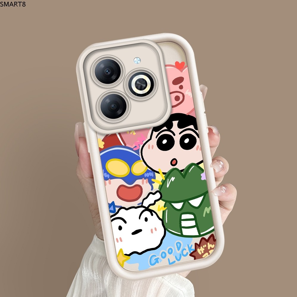 For Infinix Smart 8 เคสอินฟินิกซ์ เคส JGS New Original Design Soft Liquid Silicone Camera Protection Phone Case Cover