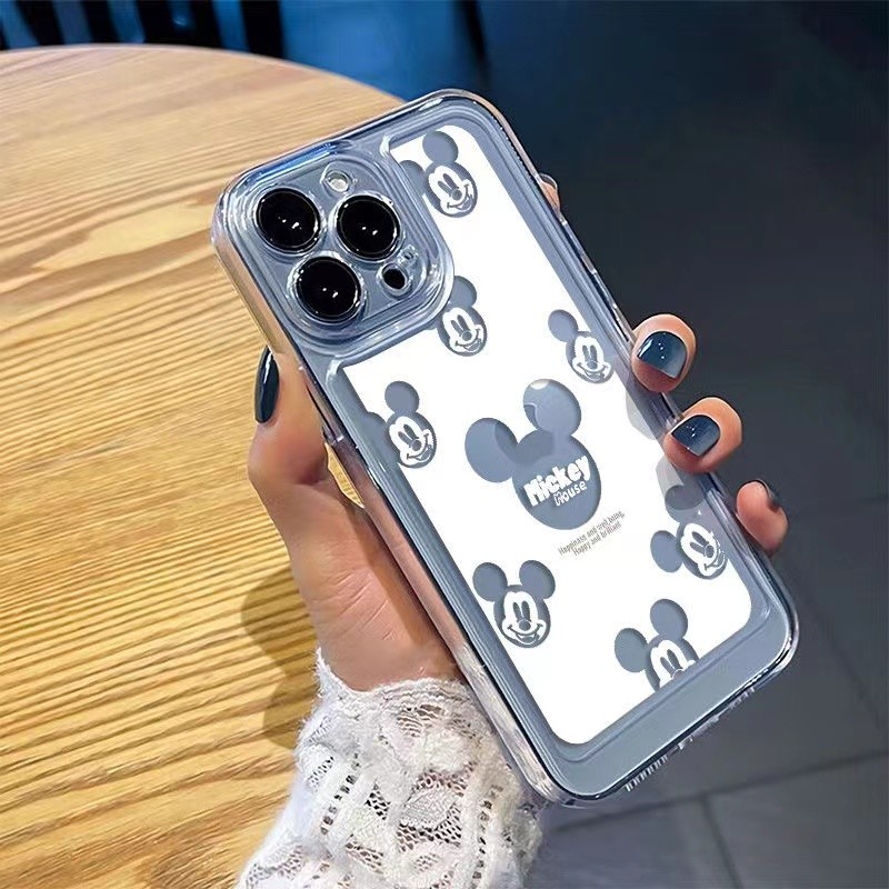 เคส SAMSUNG การ์ตูนน่ารักเรียบง่ายมิกกี้โปร่งใสสร้อยข้อมือกรณี เคสซัมซุง case Samsung galaxy A73 A72