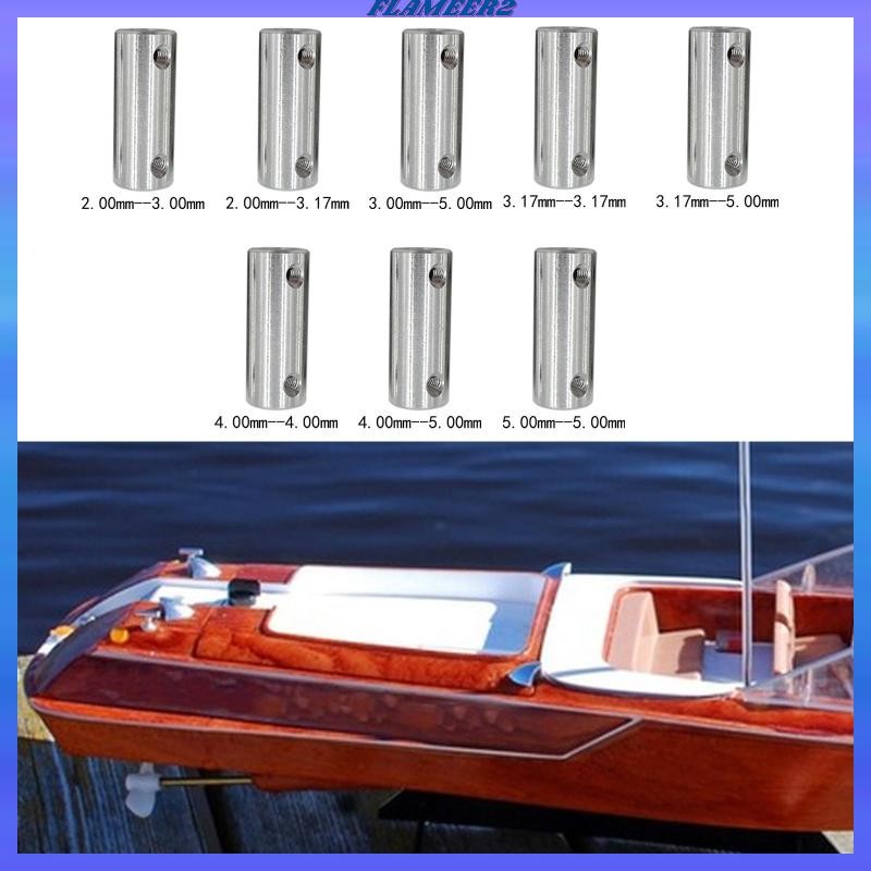 [Flameer2] sunnycamping Metal Motor Shaft Coupling Joint Shaft Coupler สําหรับเรือ RC DIY