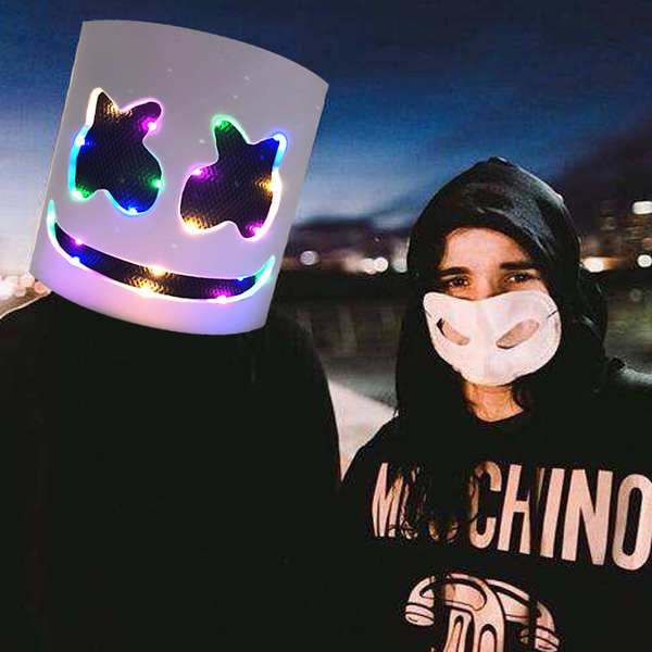 ฮาโลวีน หน้ากากฮาโลวีน คนดังอินเทอร์เน็ตพยางค์ไฟฟ้า marshmello marshmallow อุปกรณ์ต่อพ่วง top 100 DJ