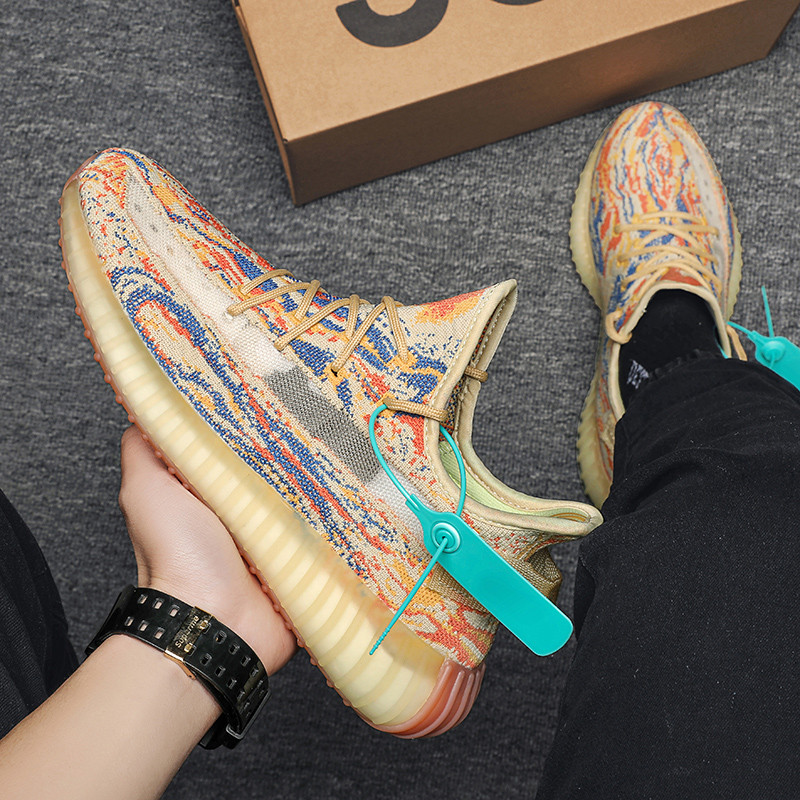 Yeezy350 รองเท้ามะพร้าว Gypsophila รองเท้าผ้าใบ Casual ร้อนจริงคู่รองเท้าวิ่งลําลอง
