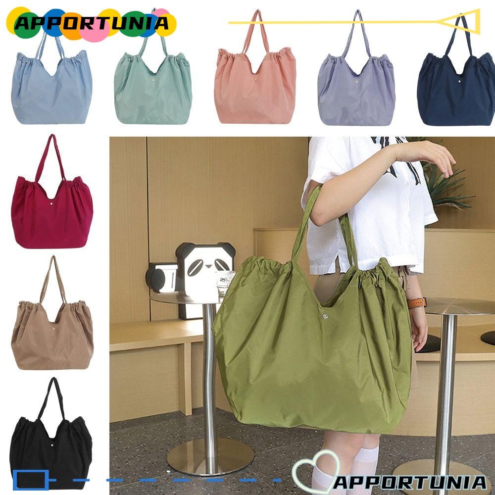 แอพพอร์ตยูเนีย ถุงช้อปปิ้งซูเปอร์มาร์เก็ต, เชือกรูด ถุงช้อปปิ้งนํามาใช้ใหม่,แฟชั่นพับกันน้ําเป็นมิตรกับสิ่งแวดล้อมกระเป๋าสะพายสากล
