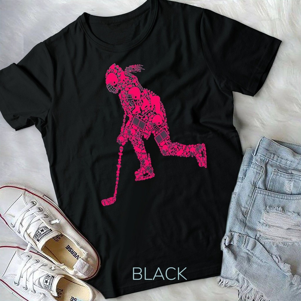 Hockey Player Ice Hockey Youth Mens Mens Mens T-Shirt เสื้อยืด Unisex