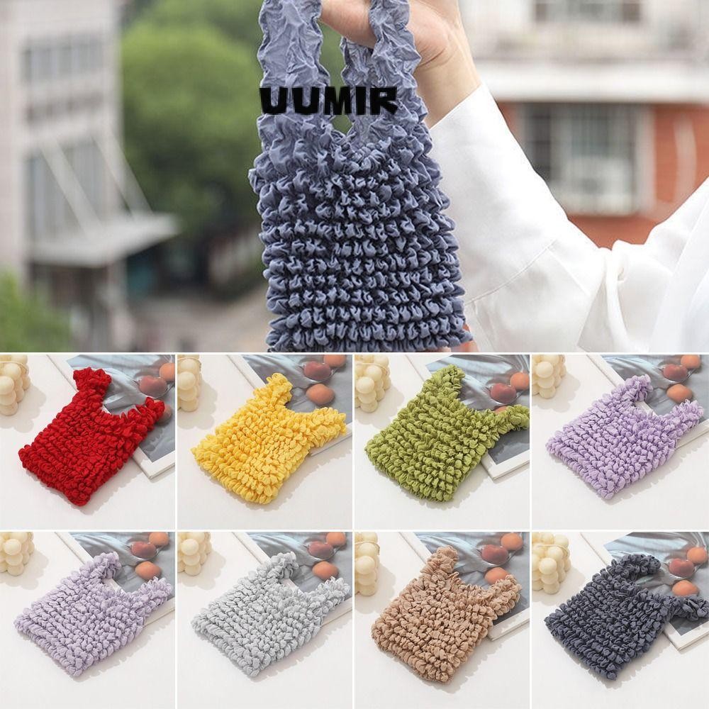 Uumir กระเป๋ายืดยืดหยุ่นแบบพกพา Bubble Elastic Paddy Bag กระเป๋าถือ Tote Mini Ba