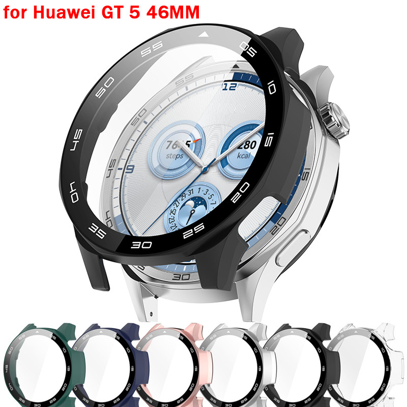 แก้ว + กรณีสําหรับ หัวเว่ย GT5 46 มม.41 มม.ป้องกันหน้าจอสมาร์ทนาฬิกาอุปกรณ์เสริม พีซี คลุมทั้งหมดกันชนฟิล์มนิรภัยสําหรับ GT 5 46 มม